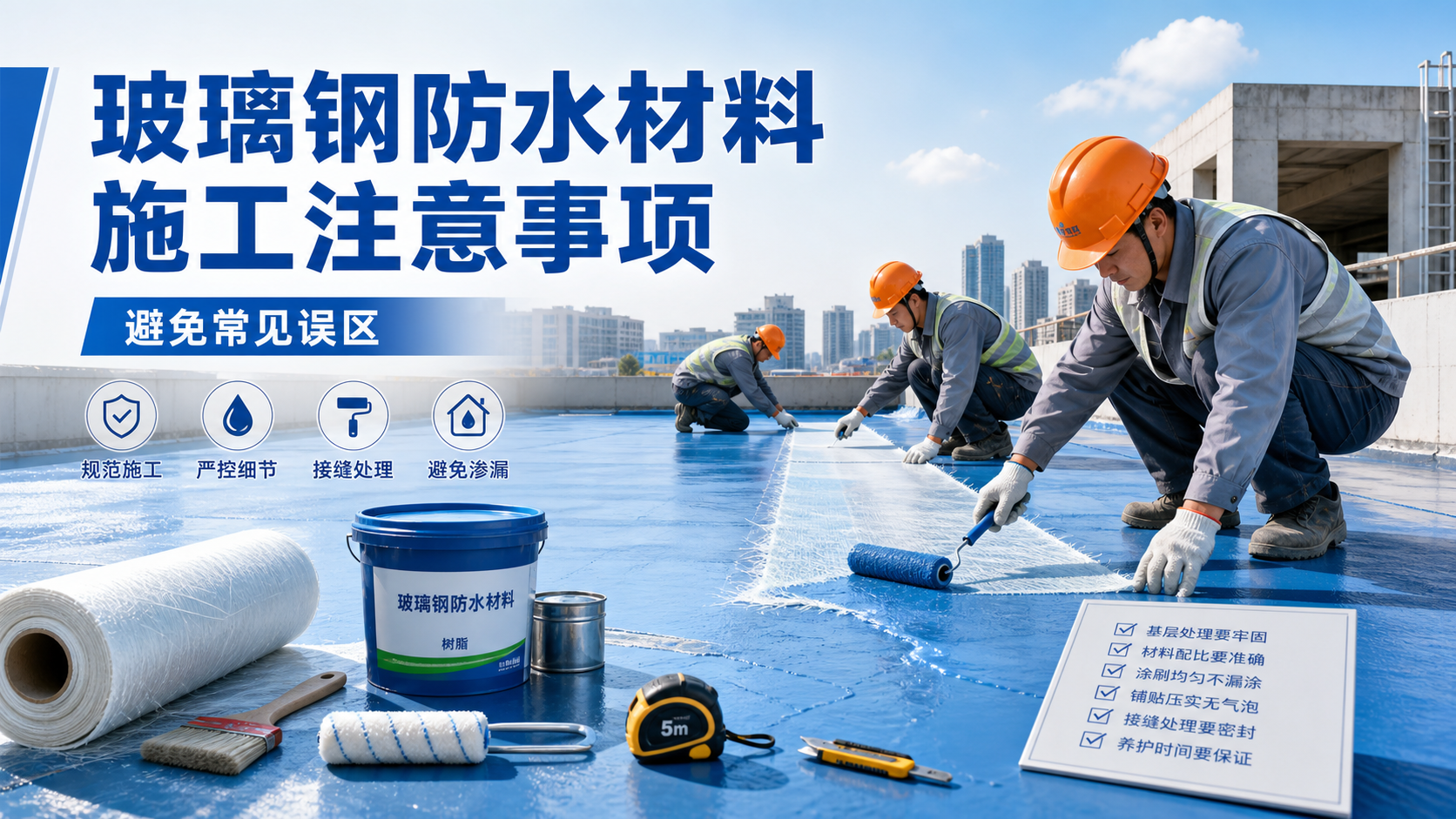 玻璃钢防水材料施工注意事项，避免常见误区 果洛 版